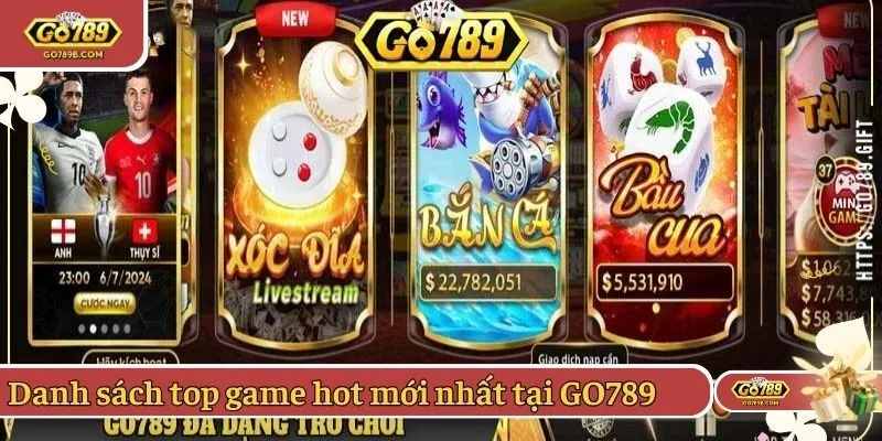 Danh sách top game hot được yêu thích tại GO789 
