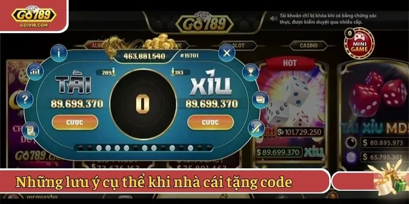 Những lưu ý cụ thể khi nhà cái tặng code 